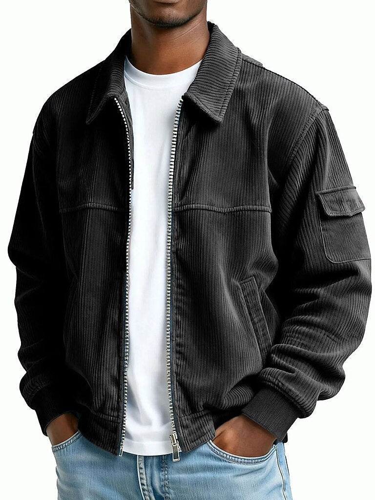 Ricky - Classic Textured Zip Jacket | By Mason & Reed London