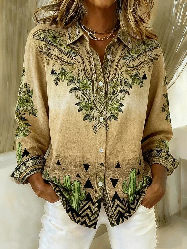 Hollis & June | Tucson Western Floral Blouse