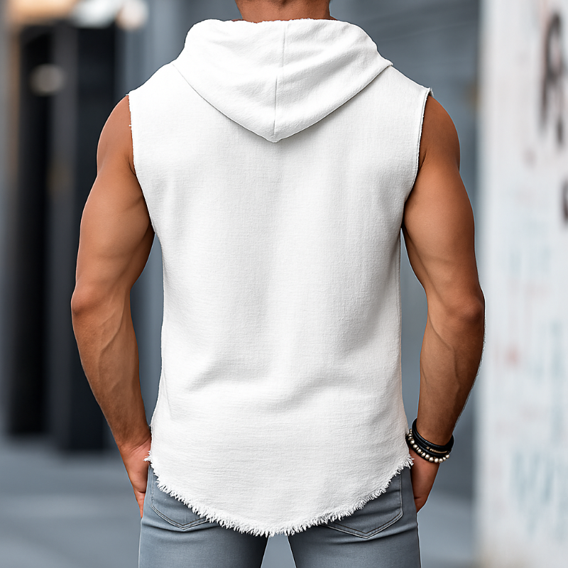 Noah Hooded Linen Tank