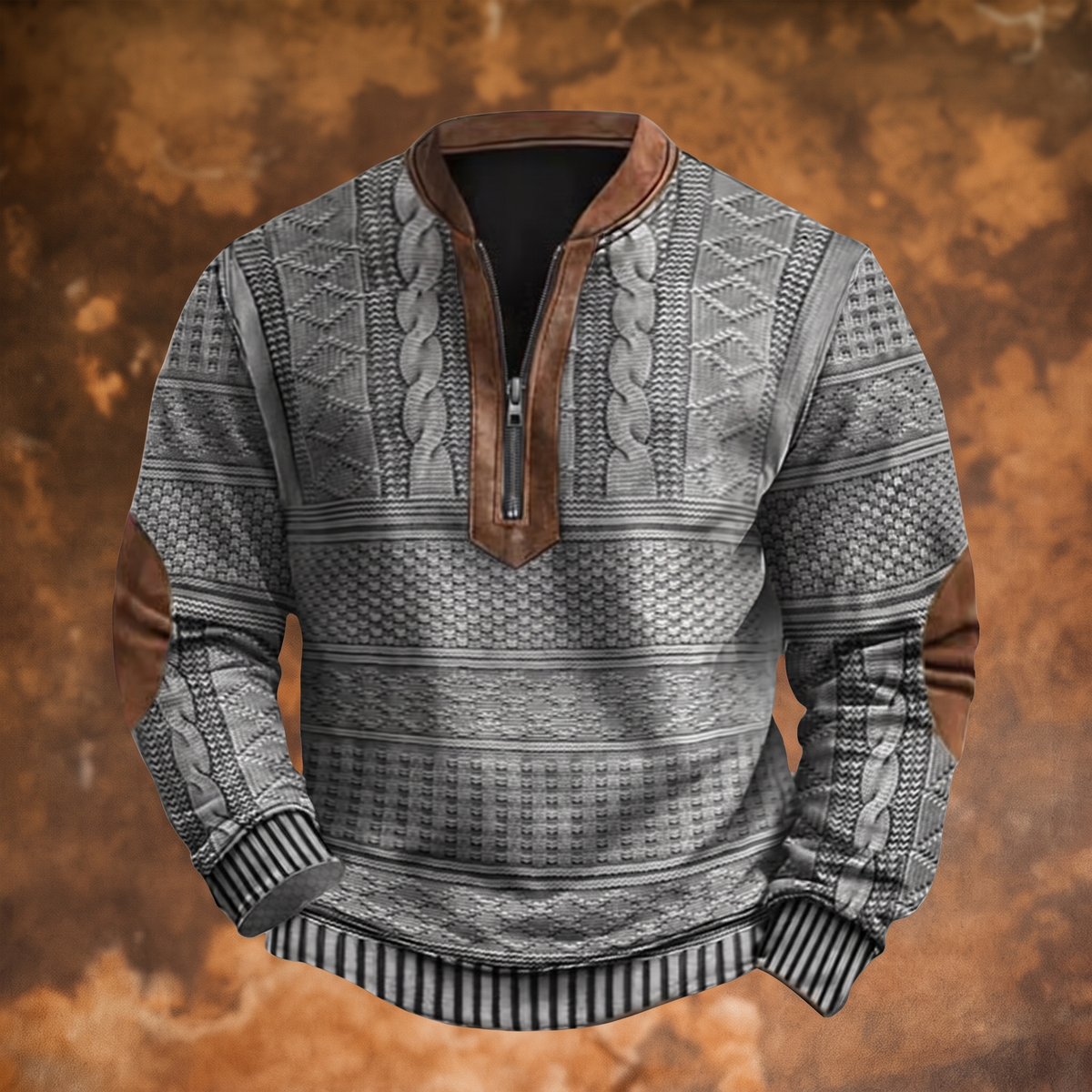 Hollis & June | Dimitri Retro Zip-Up Sweater