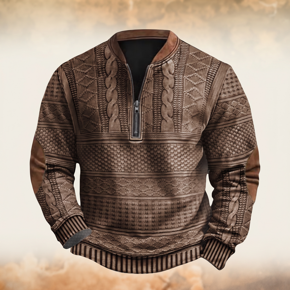 Hollis & June | Dimitri Retro Zip-Up Sweater