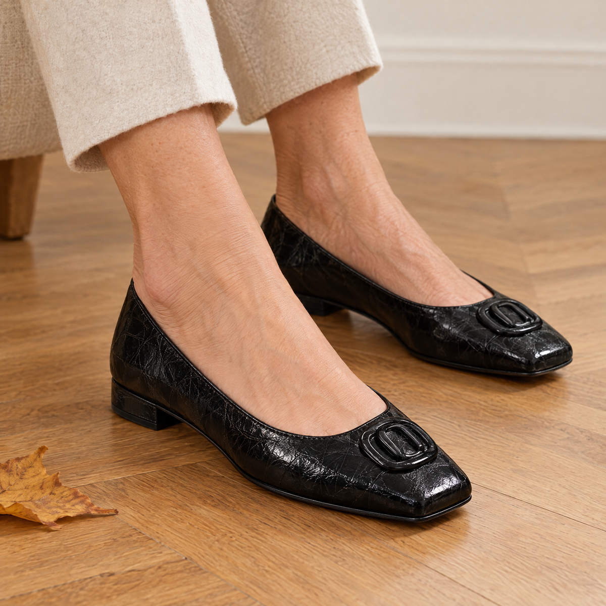 Hollis & June | Monica Square Toe Ballet Flats