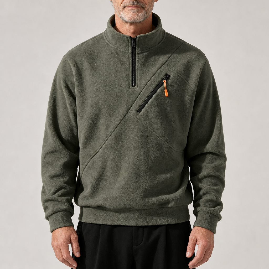 Hollis & June | Eelke Half-Zip Fleece Sweater