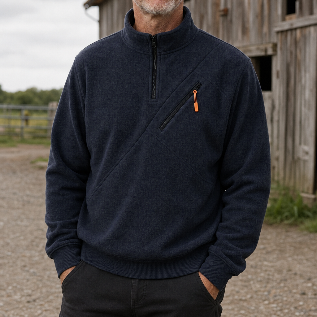 Hollis & June | Eelke Half-Zip Fleece Sweater