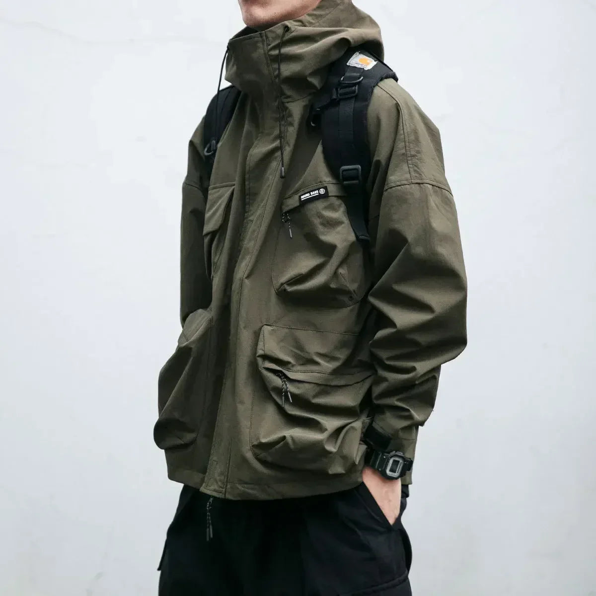Ward -  Multi-Pocket Hooded Windbreaker Jacket | By Mason & Reed London