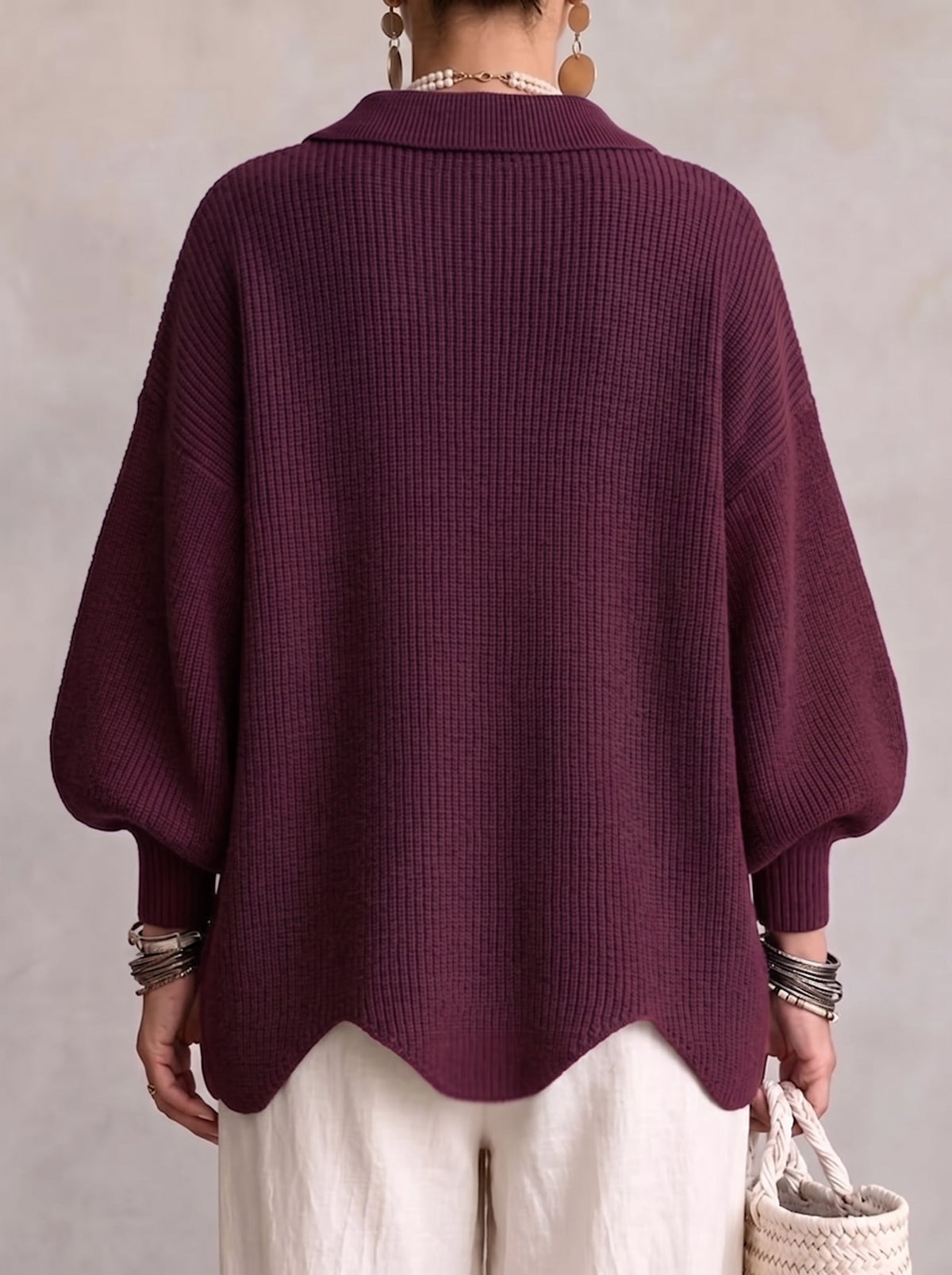 Hollis & June | Karina Oversized Collared Cardigan