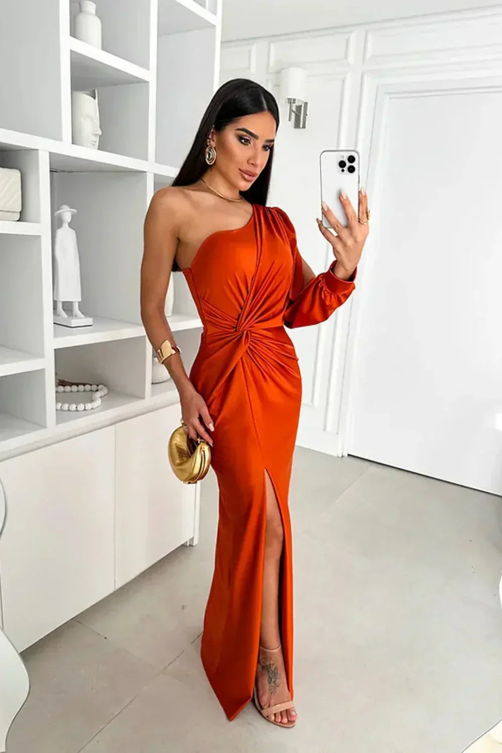 Hollis & June | Sarah One-Shoulder Maxi Dress