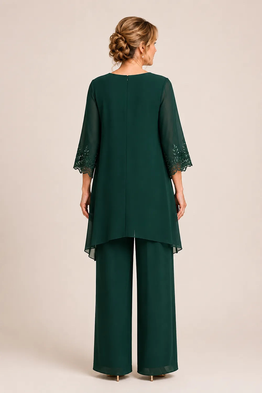 Hollis & June | Graceful Embroidered Pant Set