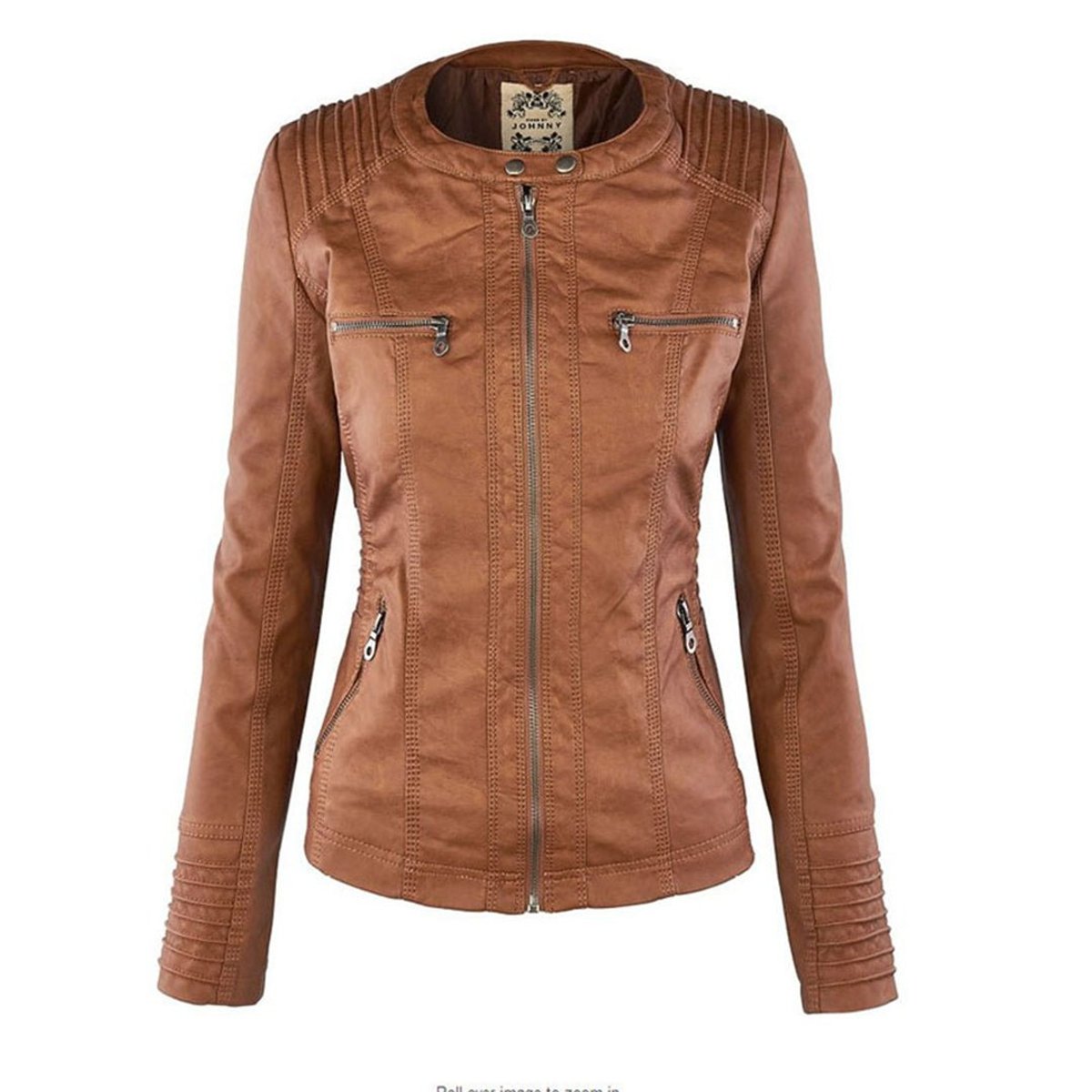 Hollis & June | Lucinda Hooded Moto Jacket with Removable Hood